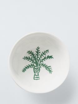 John Lewis Palm Tree Fine China Dip Bowl, Set of 2, 11cm, Green - view 2, Green
