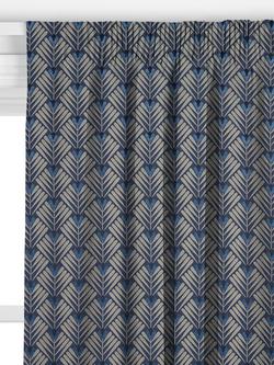 John Lewis Clifton Made to Measure Curtains or Roman Blind, Indigo - view 2, Indigo