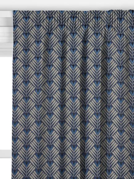 John Lewis Clifton Made to Measure Curtains or Roman Blind, Indigo - view 2, Indigo