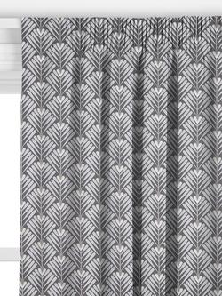 John Lewis Clifton Made to Measure Curtains or Roman Blind, Steel - view 2, Steel