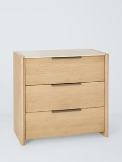 John Lewis Rest 3 Drawer Chest, Natural Wood, Natural Wood
