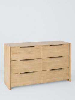 John Lewis Rest 6 Drawer Chest, Natural Wood, Natural Wood
