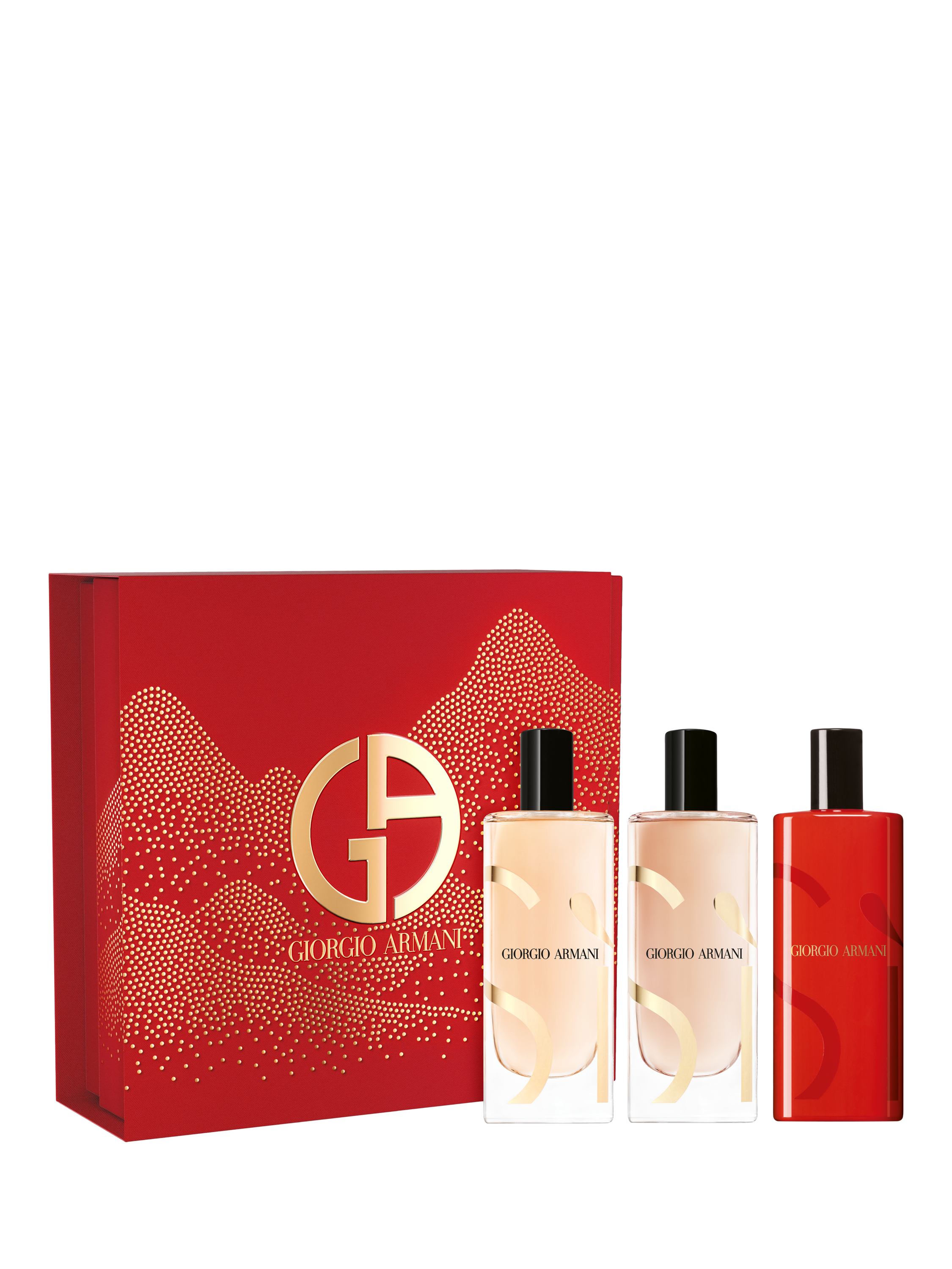 Giorgio Armani Si Eau de Parfum Trio Discovery Christmas Fragrance Gift Set 3 x 15ml