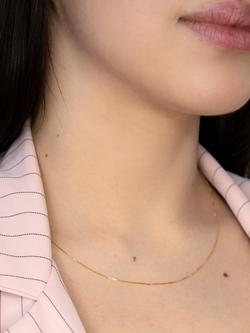 IBB 18ct Yellow Gold Venetian Box Chain Necklace, Gold - view 2, Gold