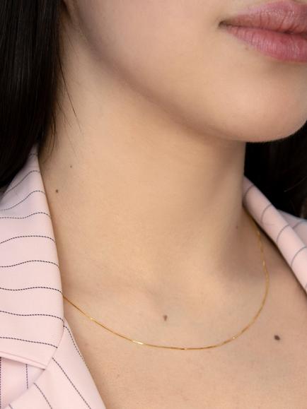 IBB 18ct Yellow Gold Venetian Box Chain Necklace, Gold - view 2, Gold