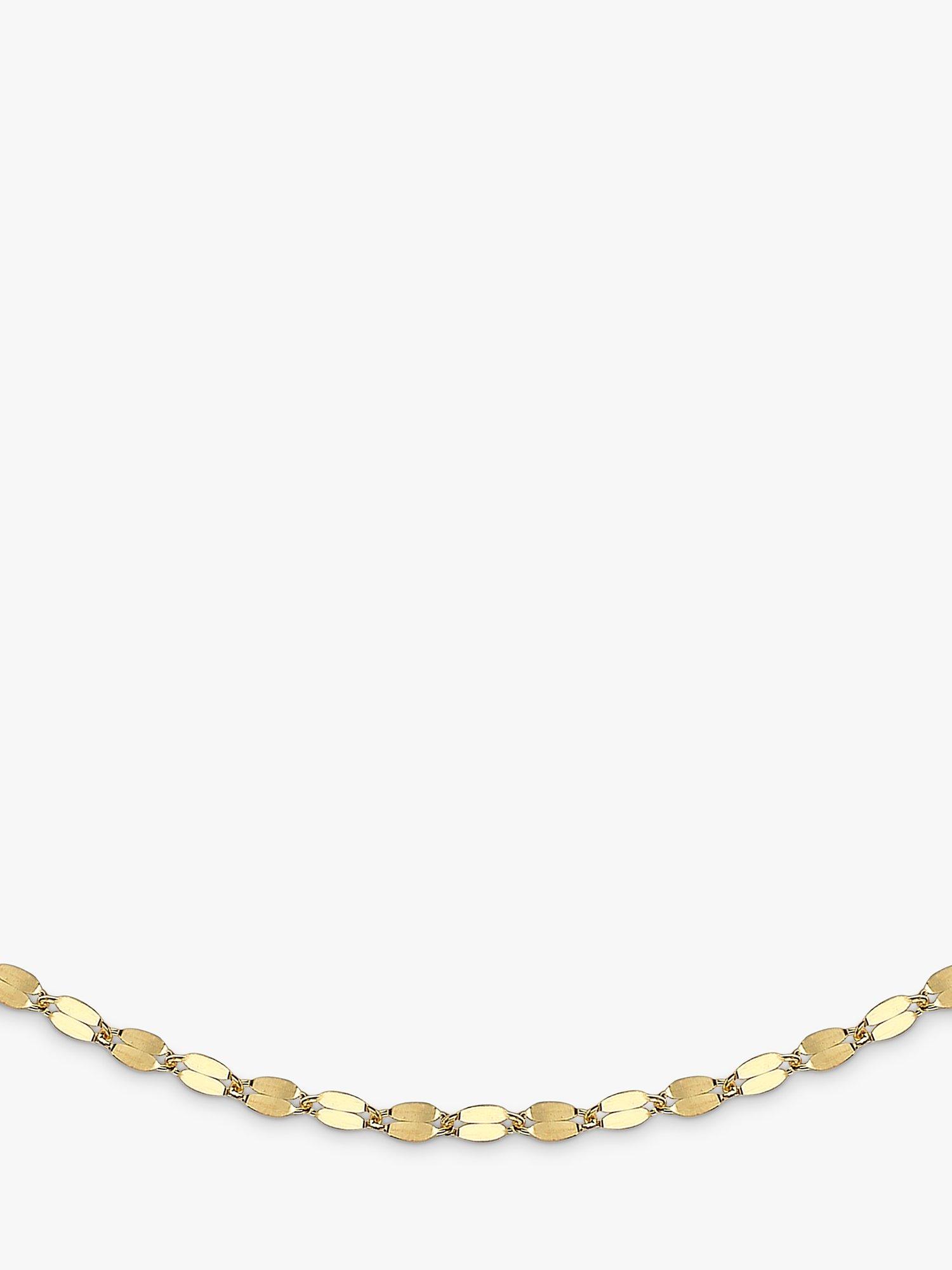 IBB 18ct Yellow Gold Forzatina Chain Necklace, Gold