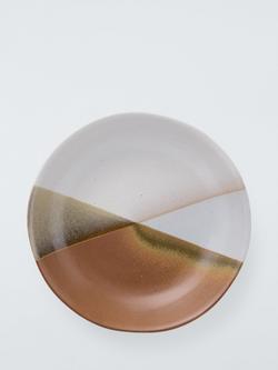 John Lewis Dipped Reactive Glaze Stoneware Pasta Bowl, 22.2cm, Multi - view 2, Multi