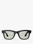 Ray-Ban Meta Wayfarer Glasses, Matte Black, Clear to G15 Green Transitions Lens