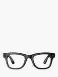 Ray-Ban Meta Wayfarer Glasses, Matte Black, Clear to G15 Green Transitions Lens