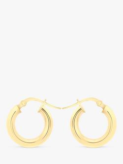IBB 18ct Yellow Gold Polished Creole Earrings, Gold, Gold