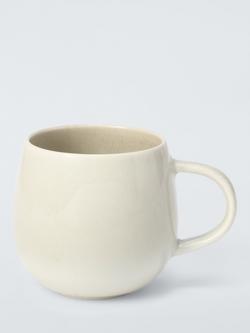 John Lewis Hug Stoneware Mug, 380ml, Oyster White