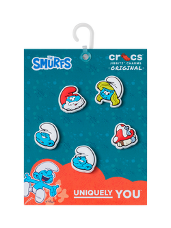 Crocs Kids' Smurfs Jibbitz, Pack of 5, Multi, Multi