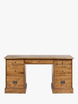 Laura Ashley Garrat 7 Drawer Desk, Honey - view 2, Honey