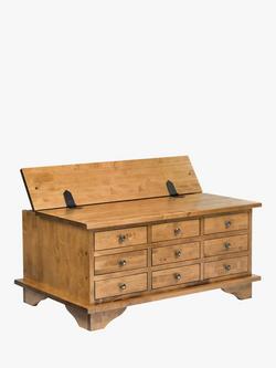 Laura Ashley Garrat 9 Drawer Coffee Table, Honey, Honey