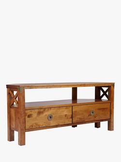 Laura Ashley Balmoral 2 Drawer Corner TV Unit, Honey, Honey