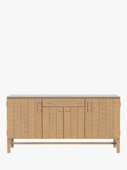 Laura Ashley Braystone 4 Door, 1 Drawer Sideboard, Washed Oak - view 2, Washed Oak