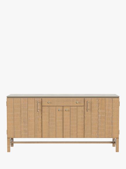 Laura Ashley Braystone 4 Door, 1 Drawer Sideboard, Washed Oak - view 2, Washed Oak
