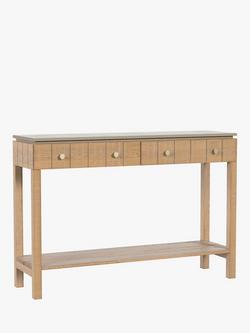 Laura Ashley Braystone 2 Drawer Console Table, Washed Oak, Washed Oak
