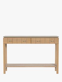 Laura Ashley Braystone 2 Drawer Console Table, Washed Oak - view 2, Washed Oak