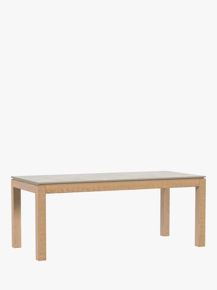 Laura Ashley Braystone 8 Seater Fixed Dining Table, Washed Oak, Washed Oak
