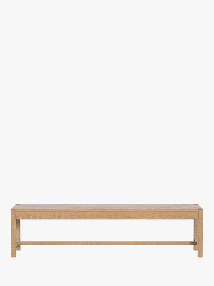 Laura Ashley Braystone Dining Bench, Washed Oak - view 2, Washed Oak