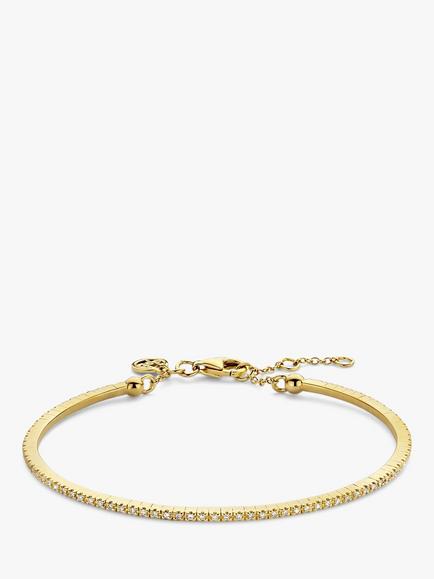 DPT Antwerp Endless Diamond Tennis Bracelet, Gold, Yellow Gold Plated