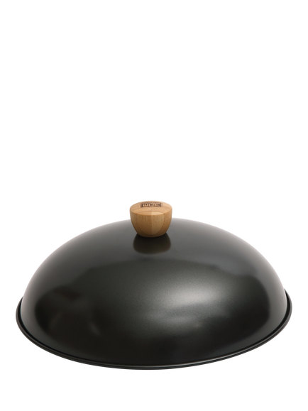 School Of Wok Carbon Steel Wok Lid, Black