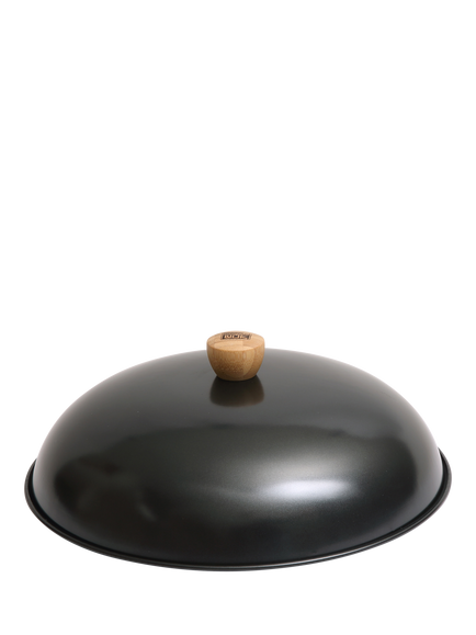 School Of Wok Carbon Steel Wok Lid, Black