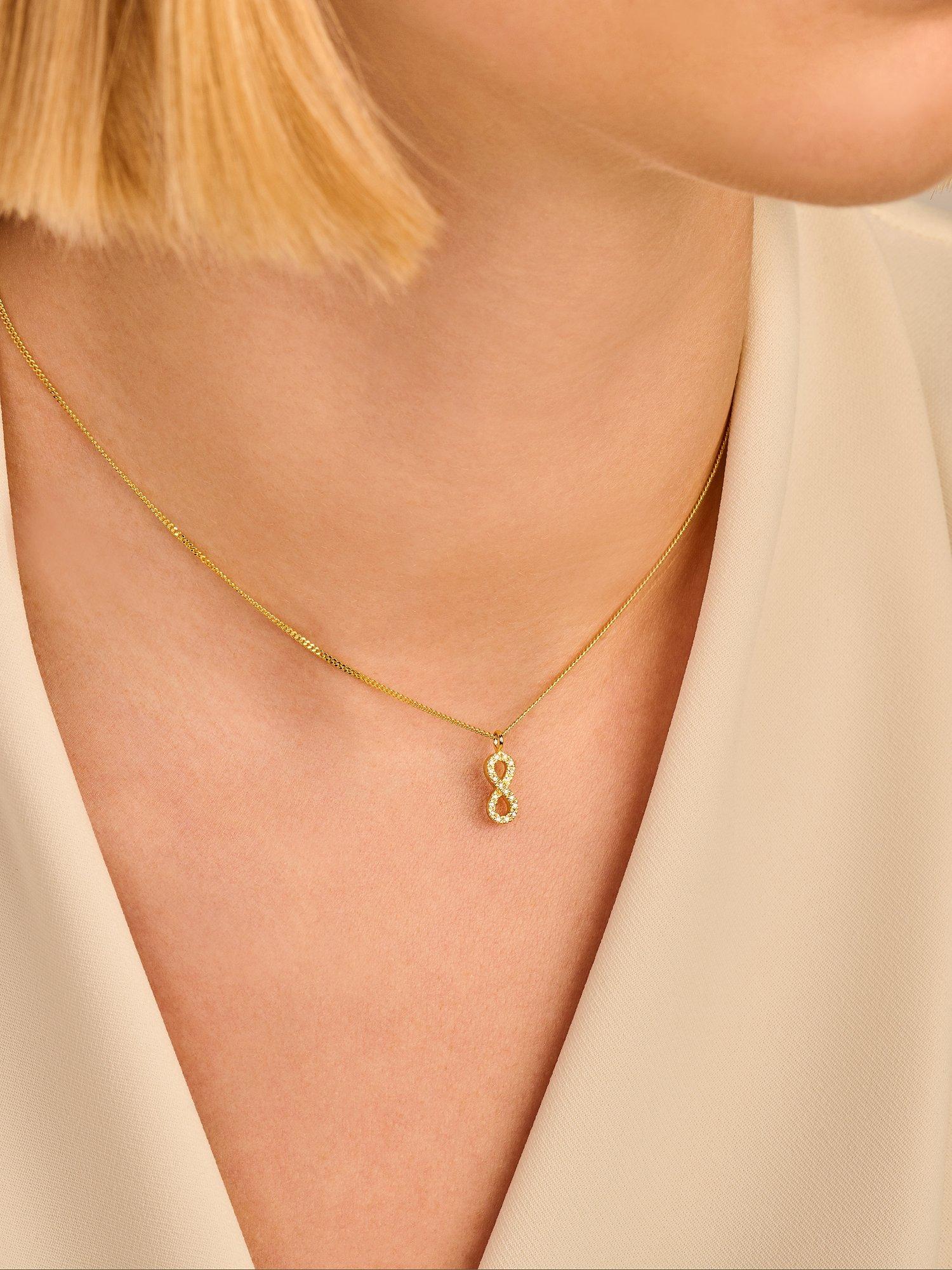 Product image 2 of 2, which shows DPT Antwerp Infinity Necklace, Gold