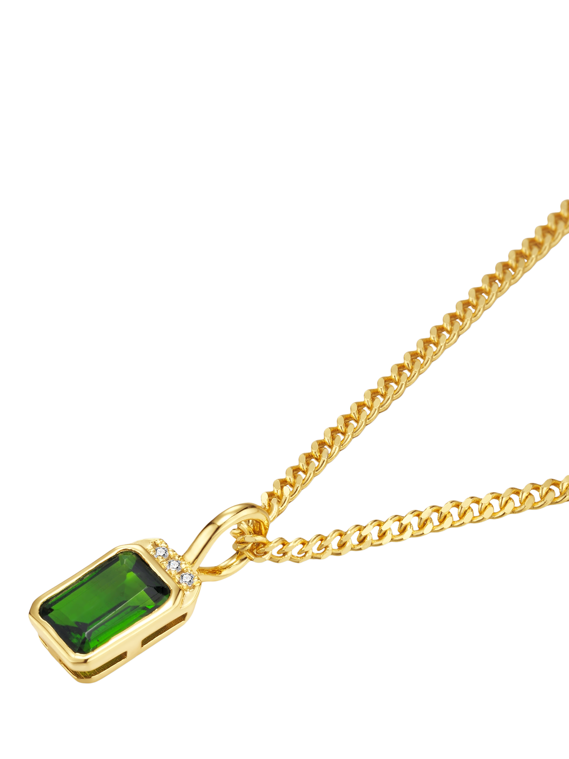 Product image 3 of 4, which shows DPT Antwerp Diopside Pendant Necklace, Gold