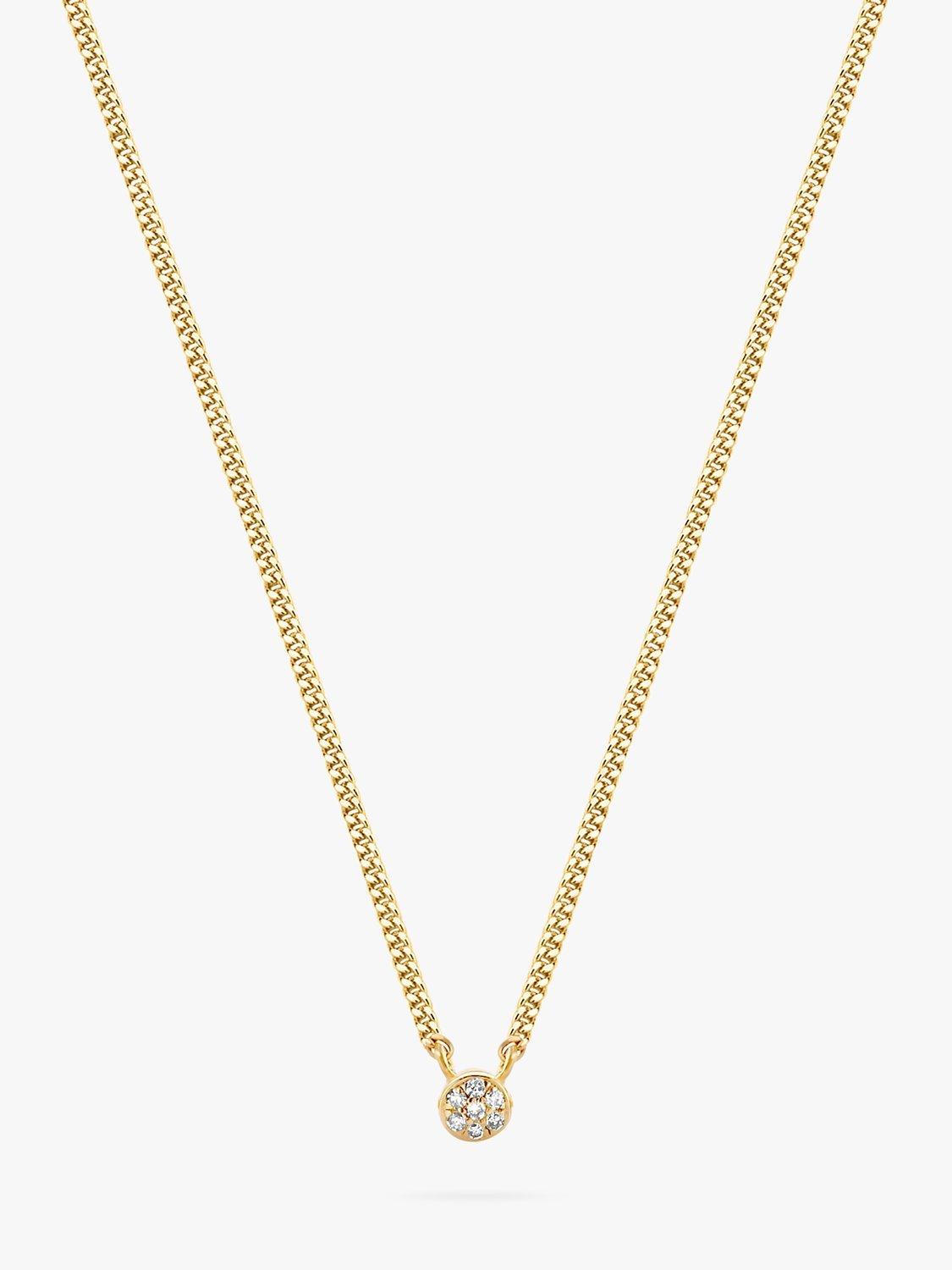 Product image 1 of 2, which shows DPT Antwerp First Diamond Circle Pendant Necklace, Gold