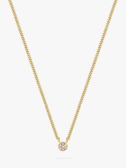 DPT Antwerp First Diamond Circle Pendant Necklace, Gold, Gold