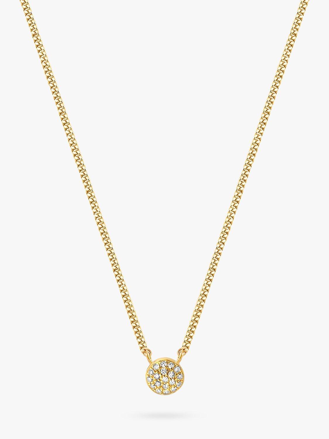 Product image 1 of 2, which shows DPT Antwerp Galaxy Diamond Circle Pendant Necklace, Gold