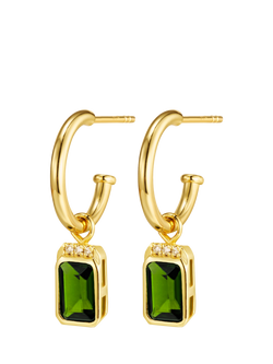 DPT Antwerp Diopside Drop Earrings, Gold, Gold