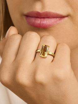 DPT Antwerp Citrine Ring, Gold - view 2, Gold