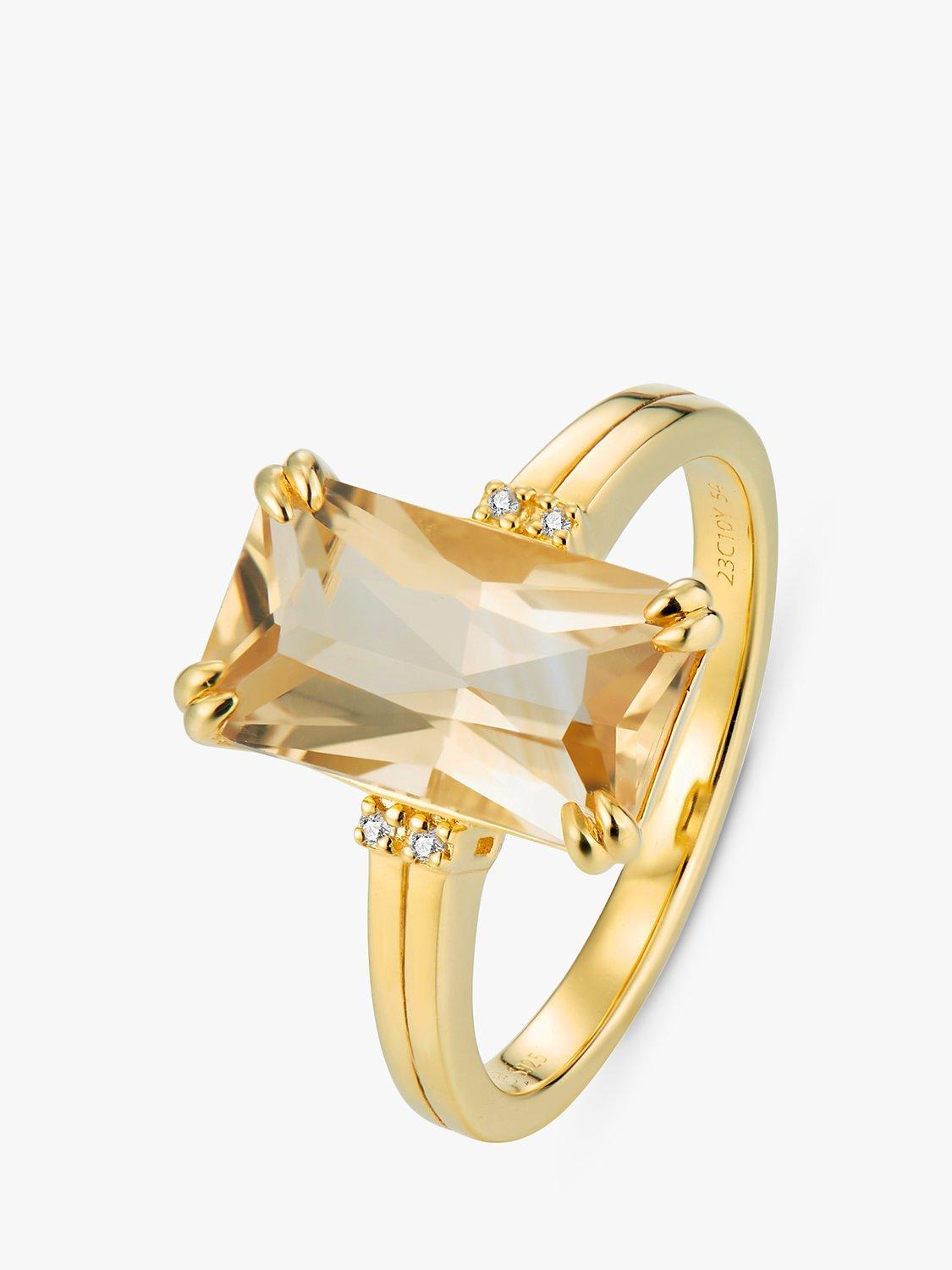 Product image 1 of 3, which shows DPT Antwerp Citrine Ring, Gold