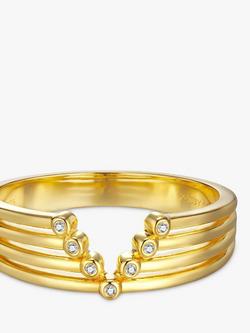 DPT Antwerp V-Shape Layered Ring, Gold - view 2, Gold