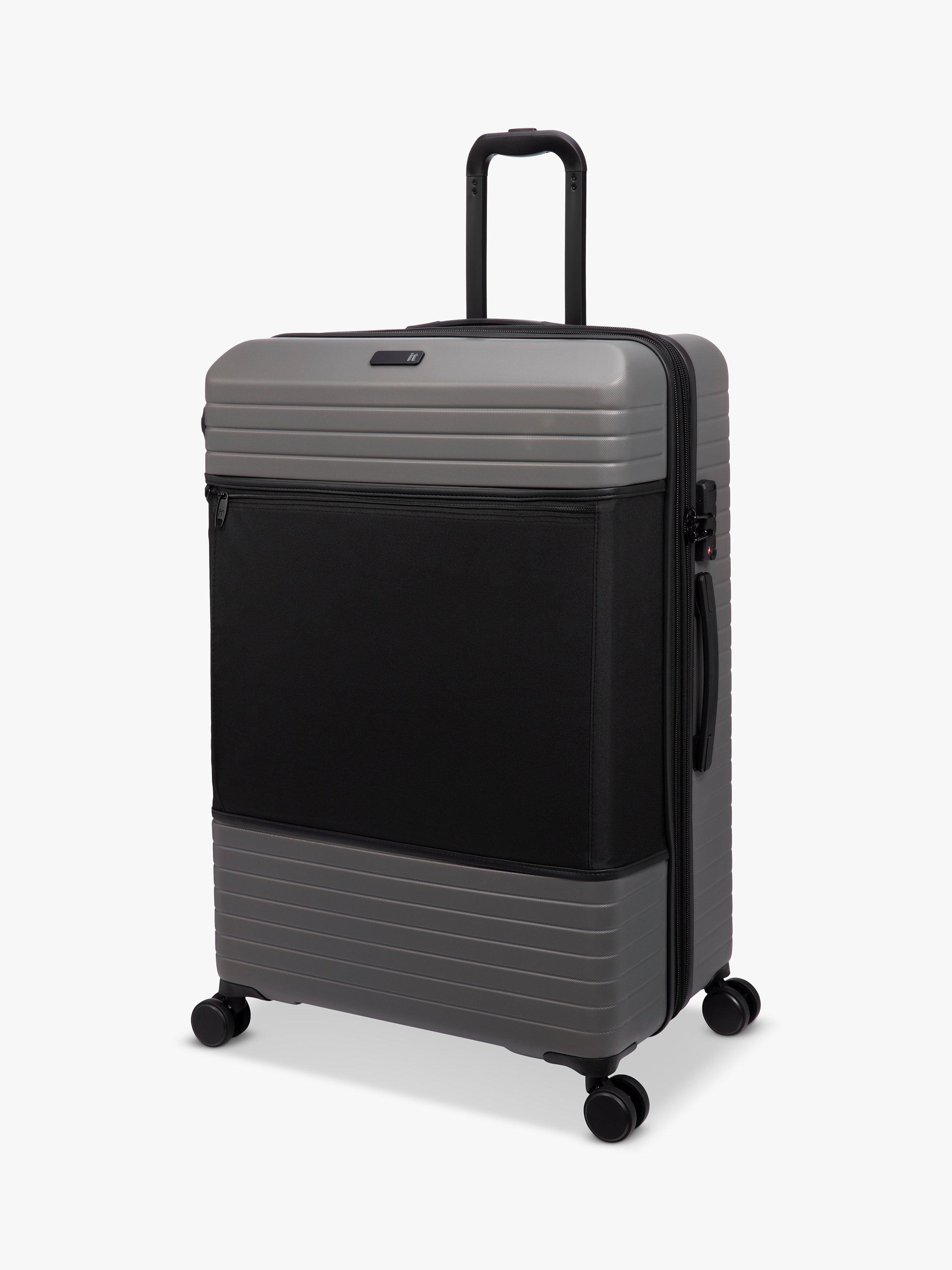 it luggage Attuned 8 Wheel 80cm Large Expandable Suitcase 157L Charcoal