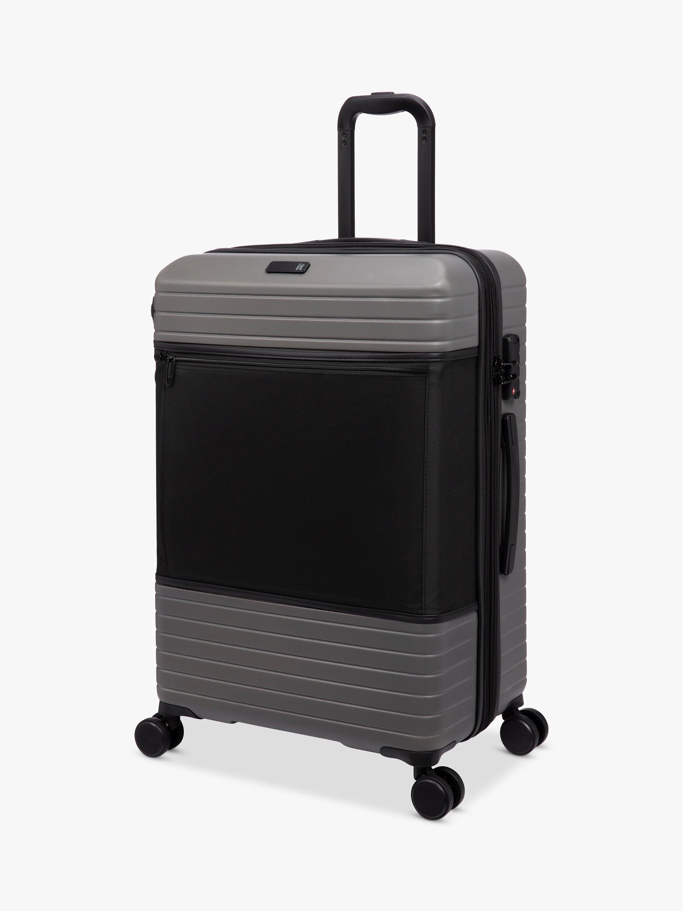 it luggage Attuned 8-Wheel 70cm Medium Expandable Suitcase, 106L, Charcoal