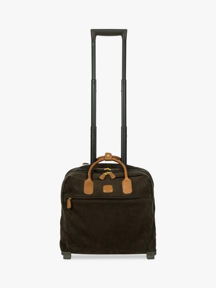 Bric's Life Carry-On Wheeled Laptop Suitcase Bag, Green Olive, Green Olive