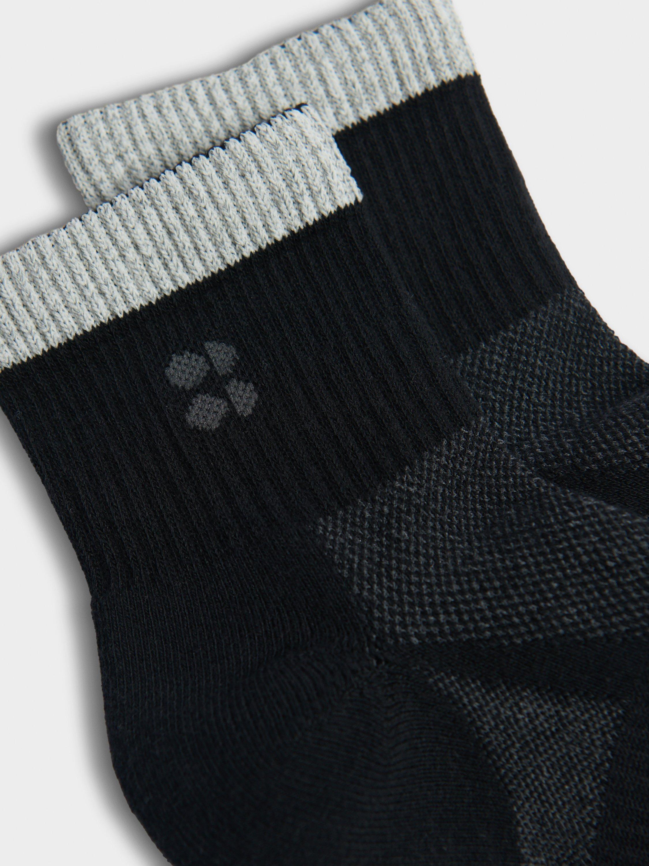 Product image 2 of 2, which shows Sweaty Betty Zero Reflective Organic Cotton Blend Workout Socks, Black