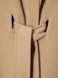 John Lewis Wool Blend Belt Tie Cape Coat, Sand