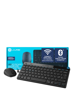 JLab Go Wireless Keyboard & Mouse, Black, Black