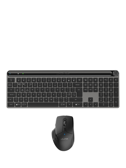 JLab Epic Wireless Bluetooth Keyboard & JBuds Mouse Set, Black, Black