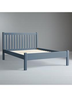 John Lewis Wilton Bed Frame, Small Double - view 2, Denim Blue