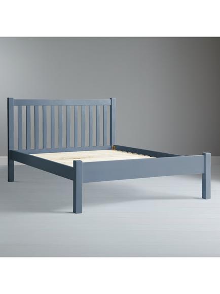 John Lewis Wilton Bed Frame, Double, Denim Blue - view 2, Denim Blue