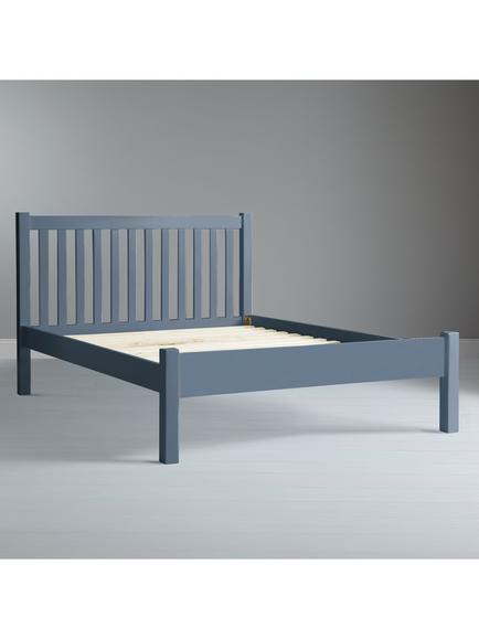 John Lewis Wilton Bed Frame, King Size, Denim Blue - view 2, Denim Blue