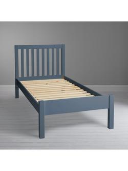 John Lewis Wilton Child Compliant Bed Frame, Single - view 2, Denim Blue