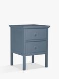 John Lewis Wilton 2 Drawer Bedside Cabinet, Denim Blue