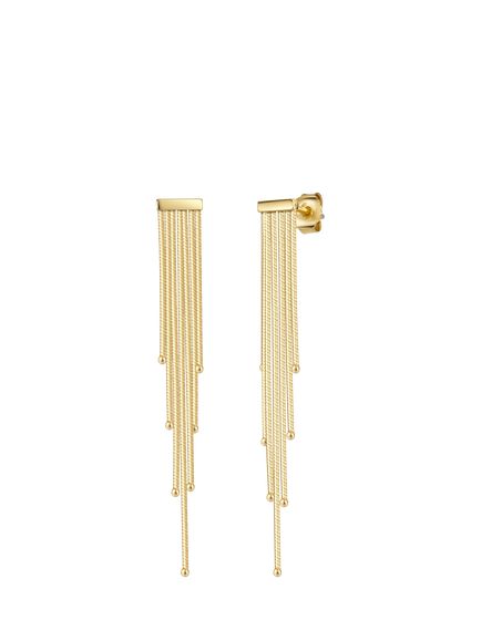 Jools by Jenny Brown Beaded Tassel Drop Earrings, Gold